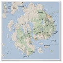 Acadia National Park map poster