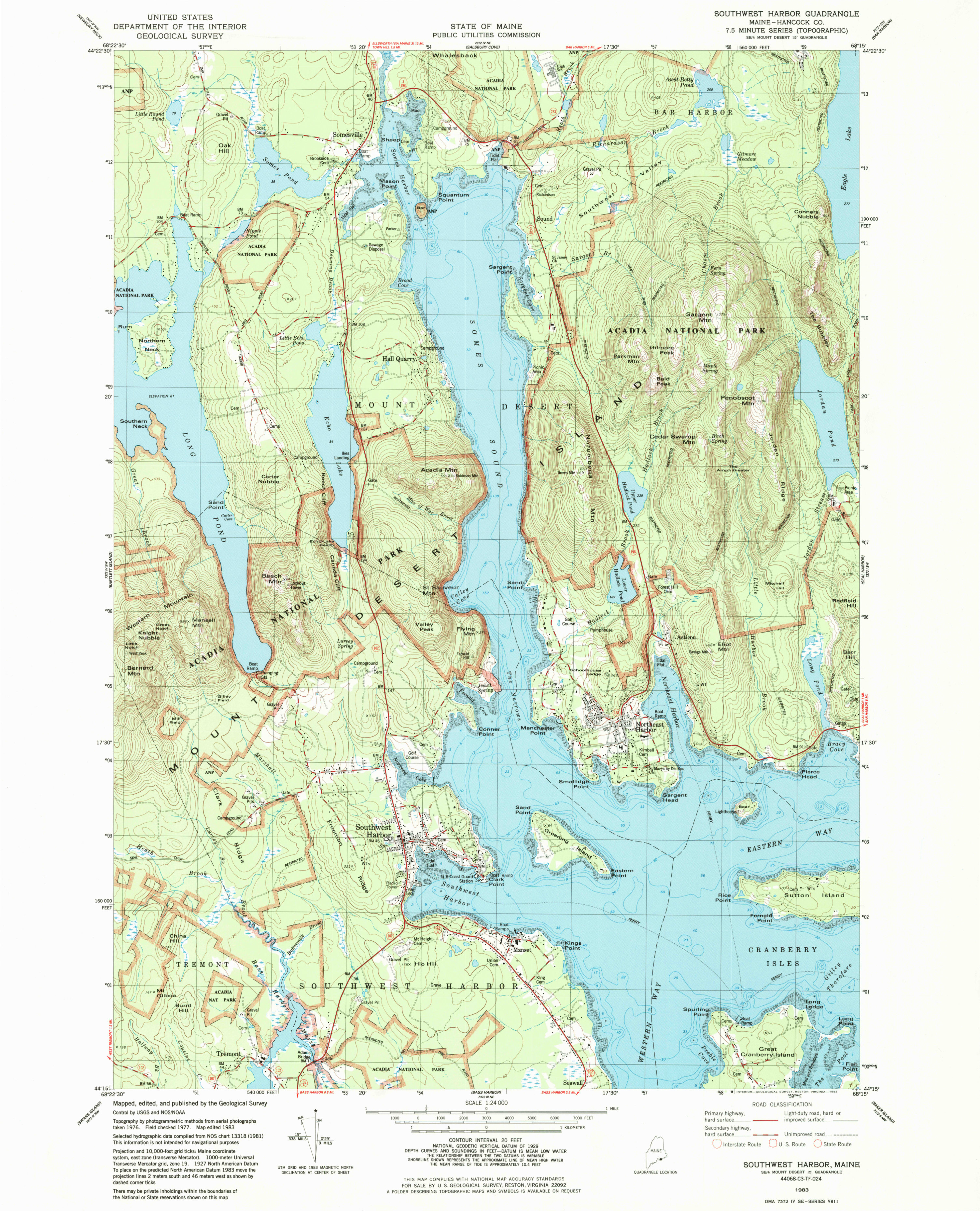 Acadia Maps Npmaps Com Just Free Maps Period