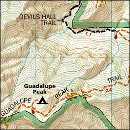 Purchase Guadalupe Mountains map from Amazon