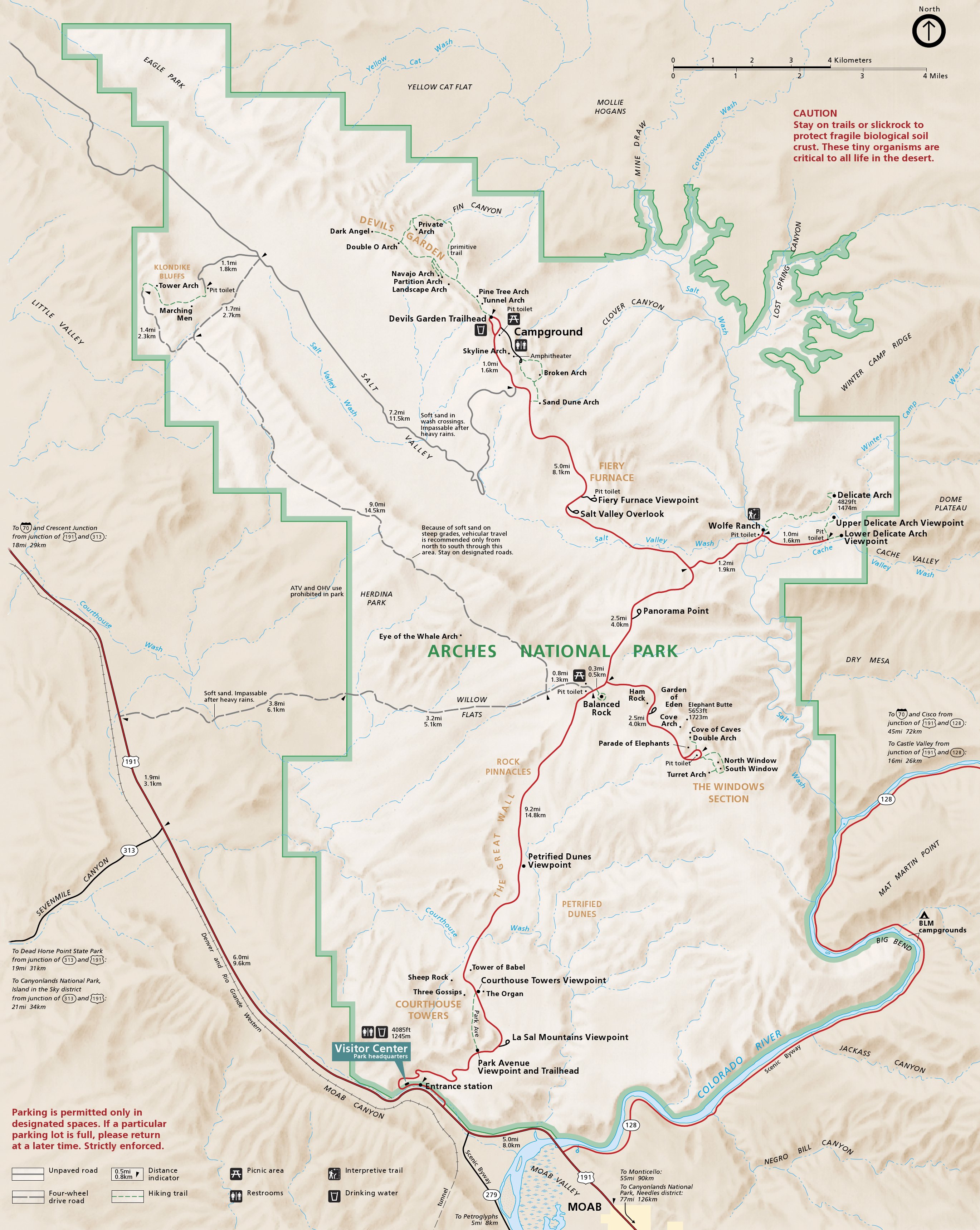 Arches National Park Map