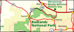 Badlands National Park regional map