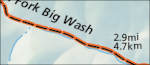 Big Wash trail map