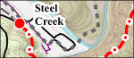 Buffalo River Trail map Steel Creek to Kyle's Landing