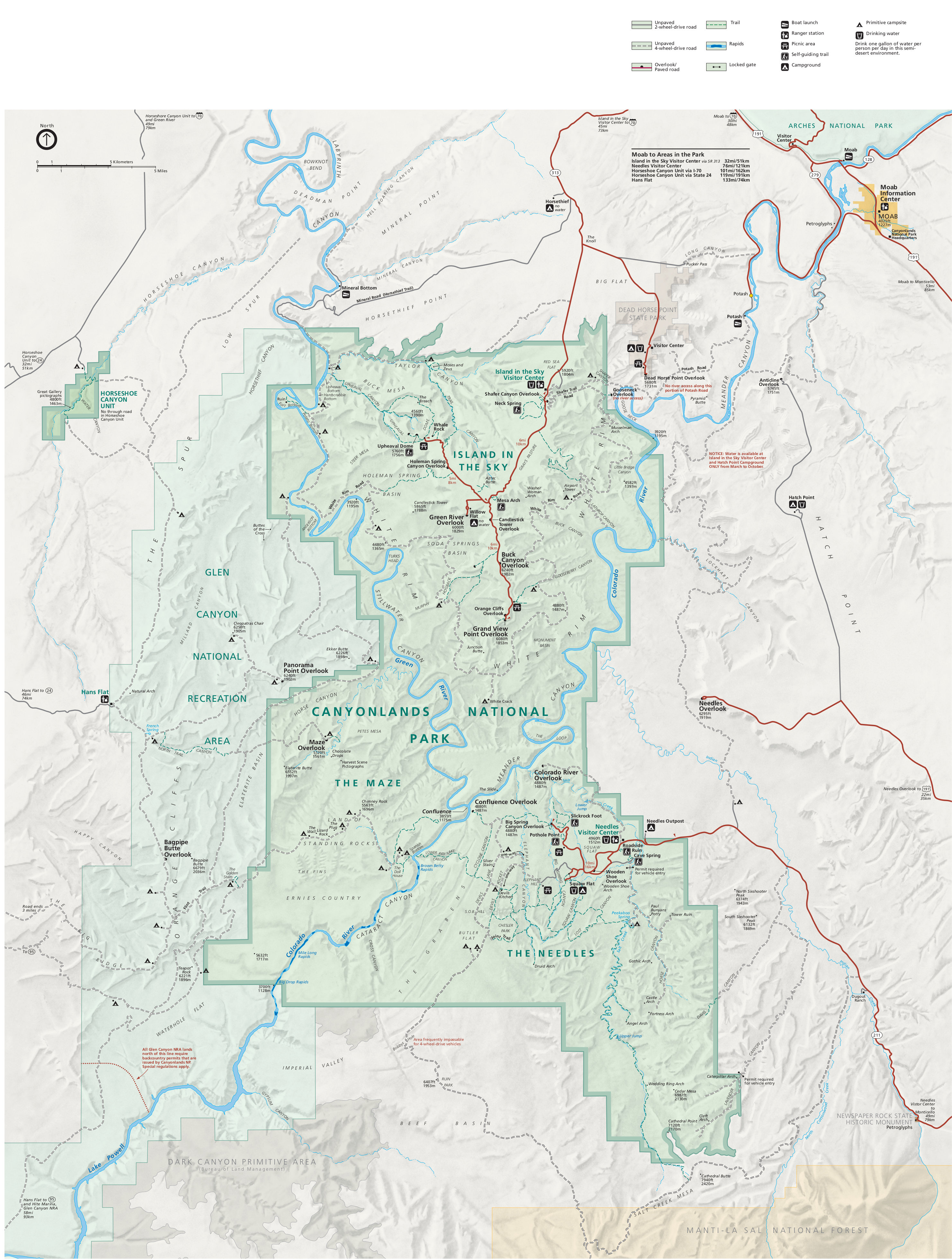 Map Canyonlands National Park Wind Map