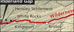 Cumberland Gap Wilderness Road map