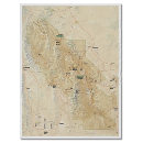 Death Valley National Park map poster