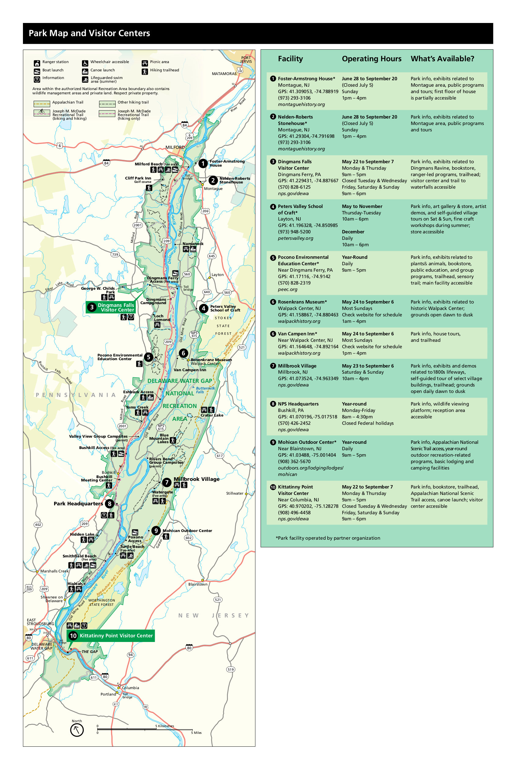 Delaware Water Gap National Recreation Area Map Delaware Water Gap Maps | Npmaps.com - Just Free Maps, Period.