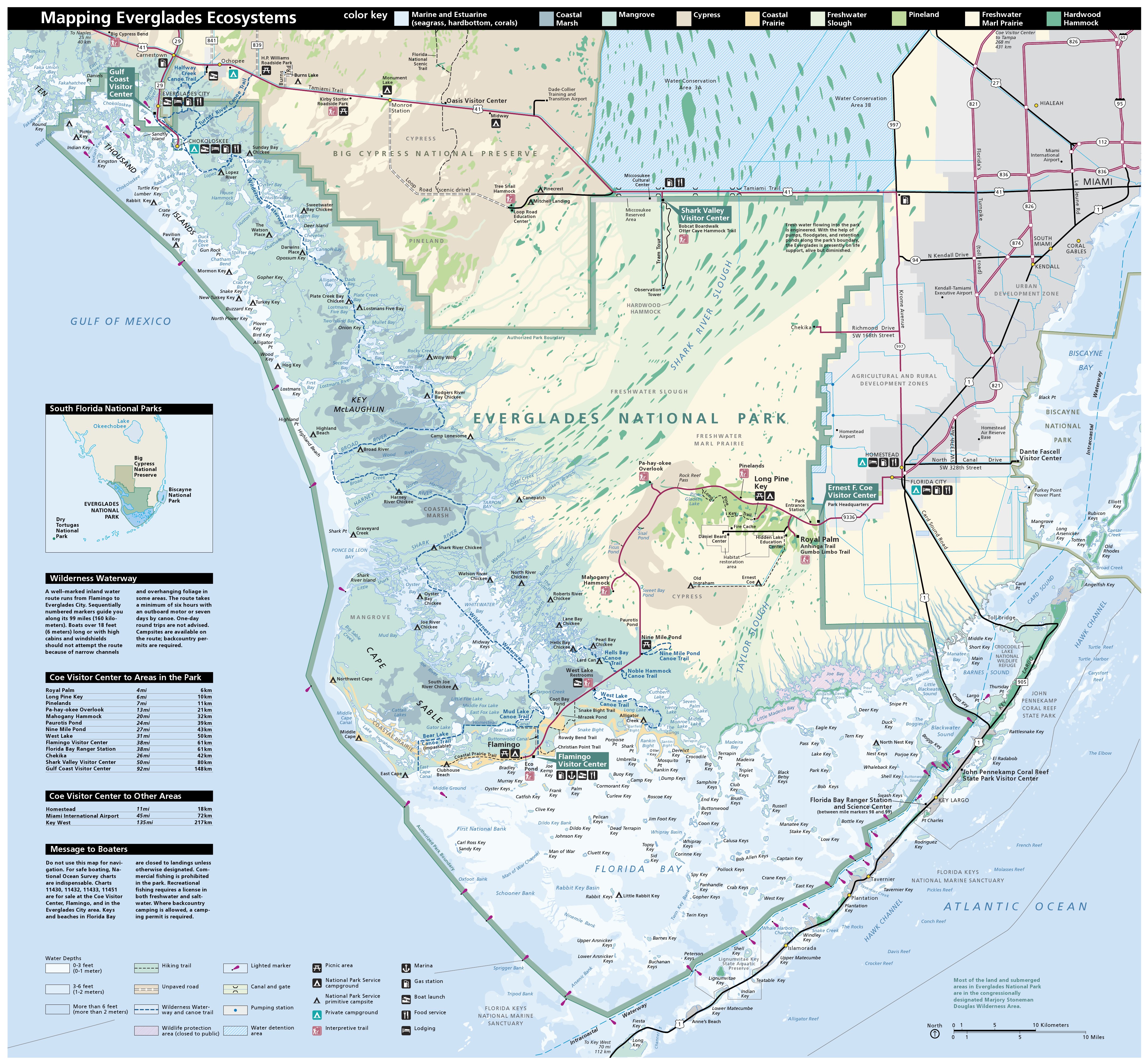 Everglades Canoe Trail Map Everglades Maps | Npmaps.com - Just Free Maps, Period.