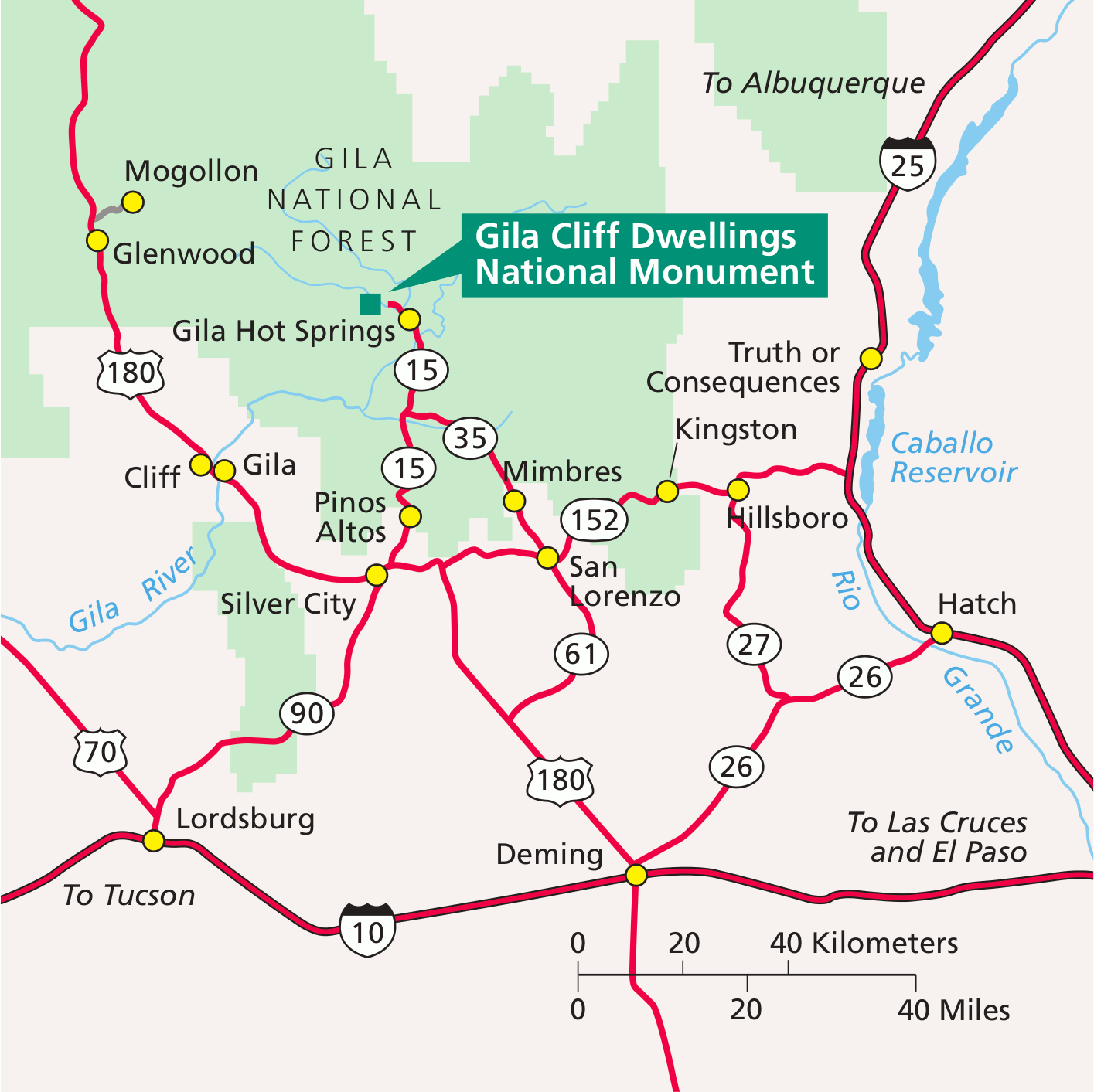 Gila Cliff Dwellings Maps | NPMaps.com - just free maps, period.