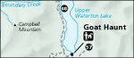 Glacier National Park Goat Haunt North Fork trail map thumbnail