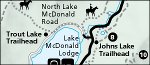Glacier National Park Lake McDonald trail map thumbnail