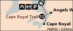 Grand Canyon National Park North Rim trail map thumbnail