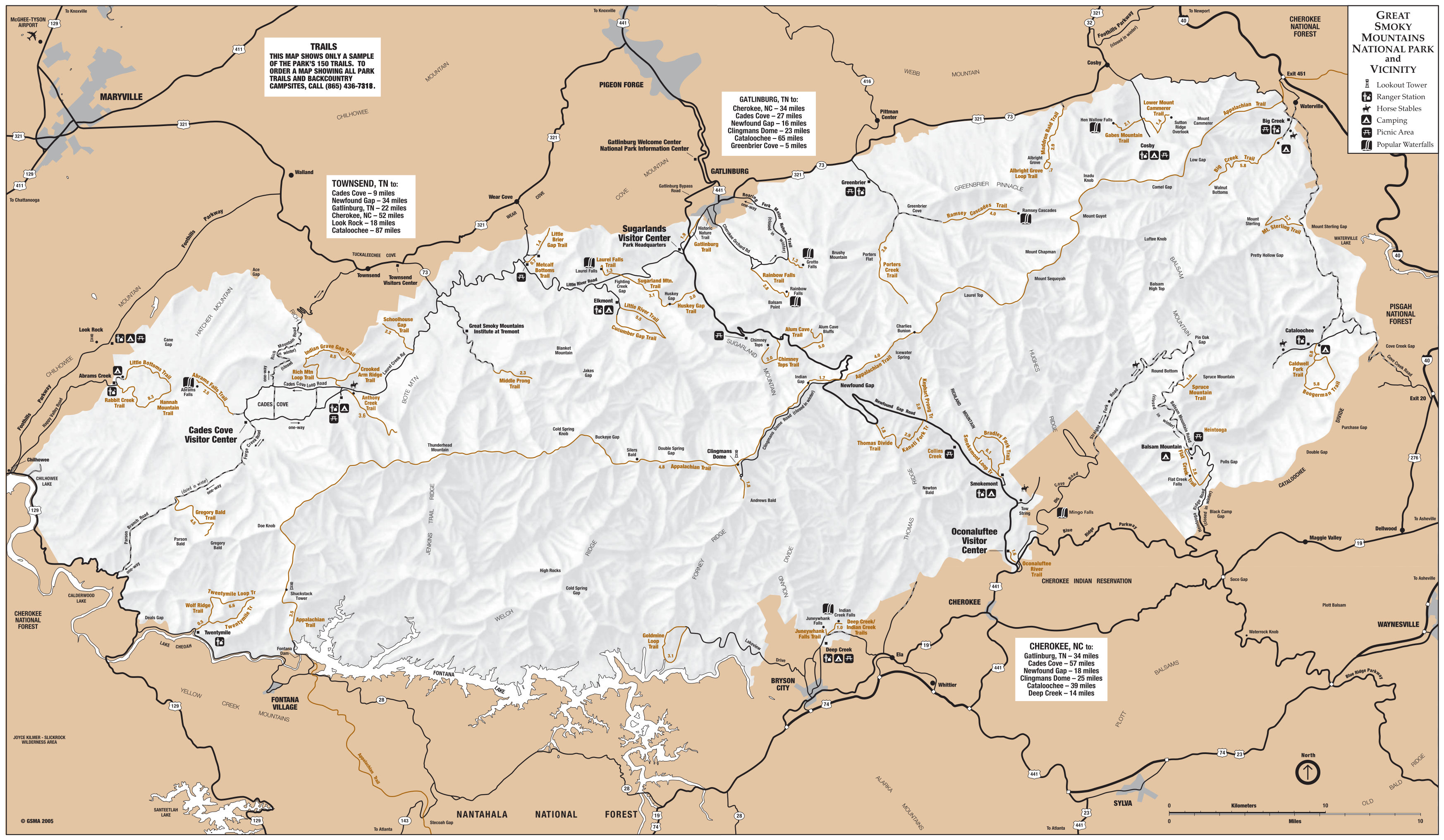 Appalachian Trail Map Through Smoky Mountains 