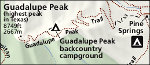 Guadalupe Mountains National Park map