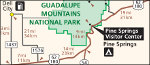 Guadalupe Mountains National Park regional map