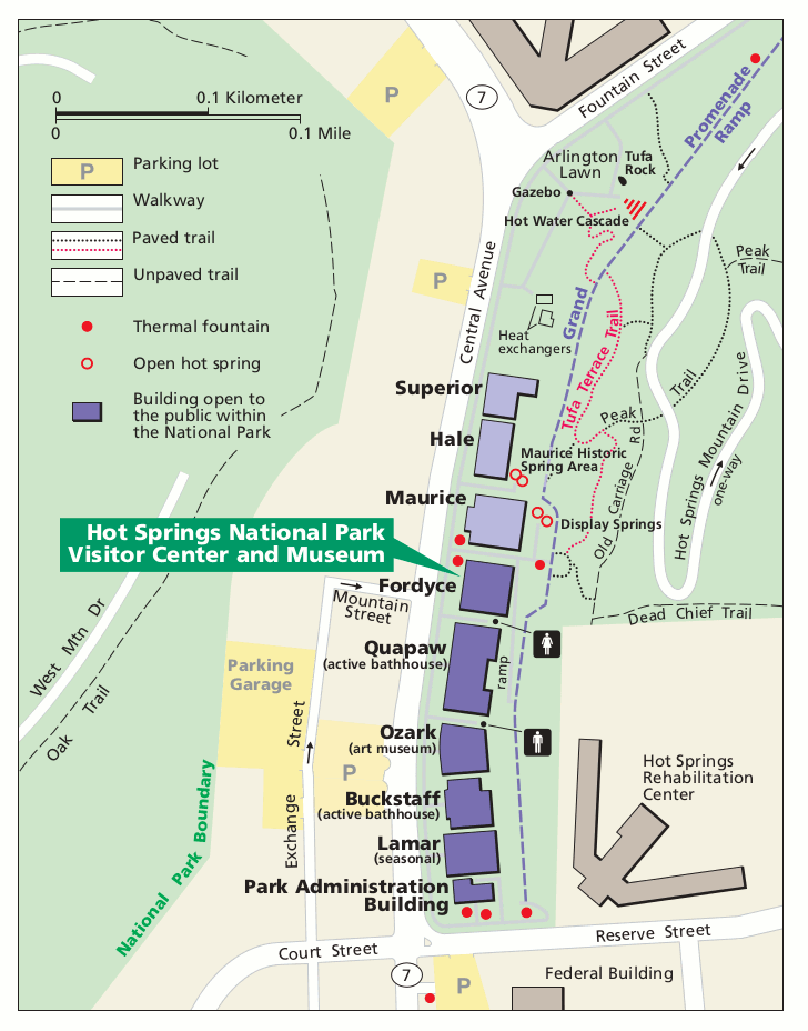 Hot Springs Visitor Center Map 