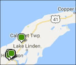 Isle Royale lodging map