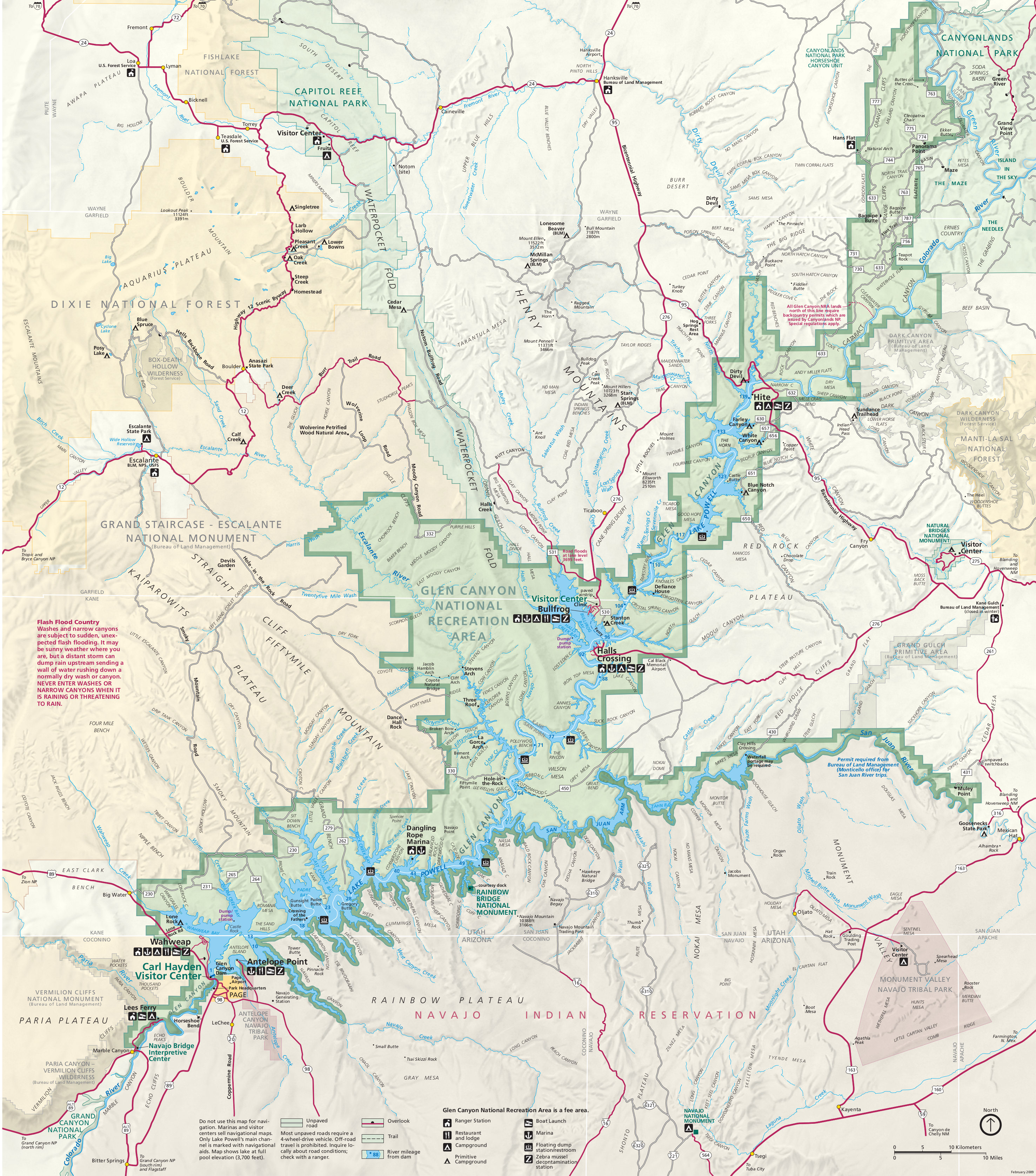 Lake Powell Maps Npmaps Com Just Free Maps Period