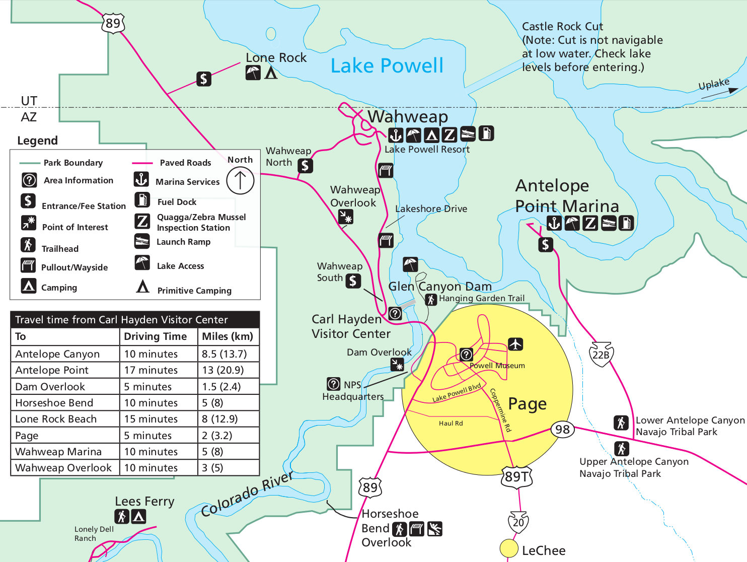 Lake Powell Maps Npmaps Com Just Free Maps Period