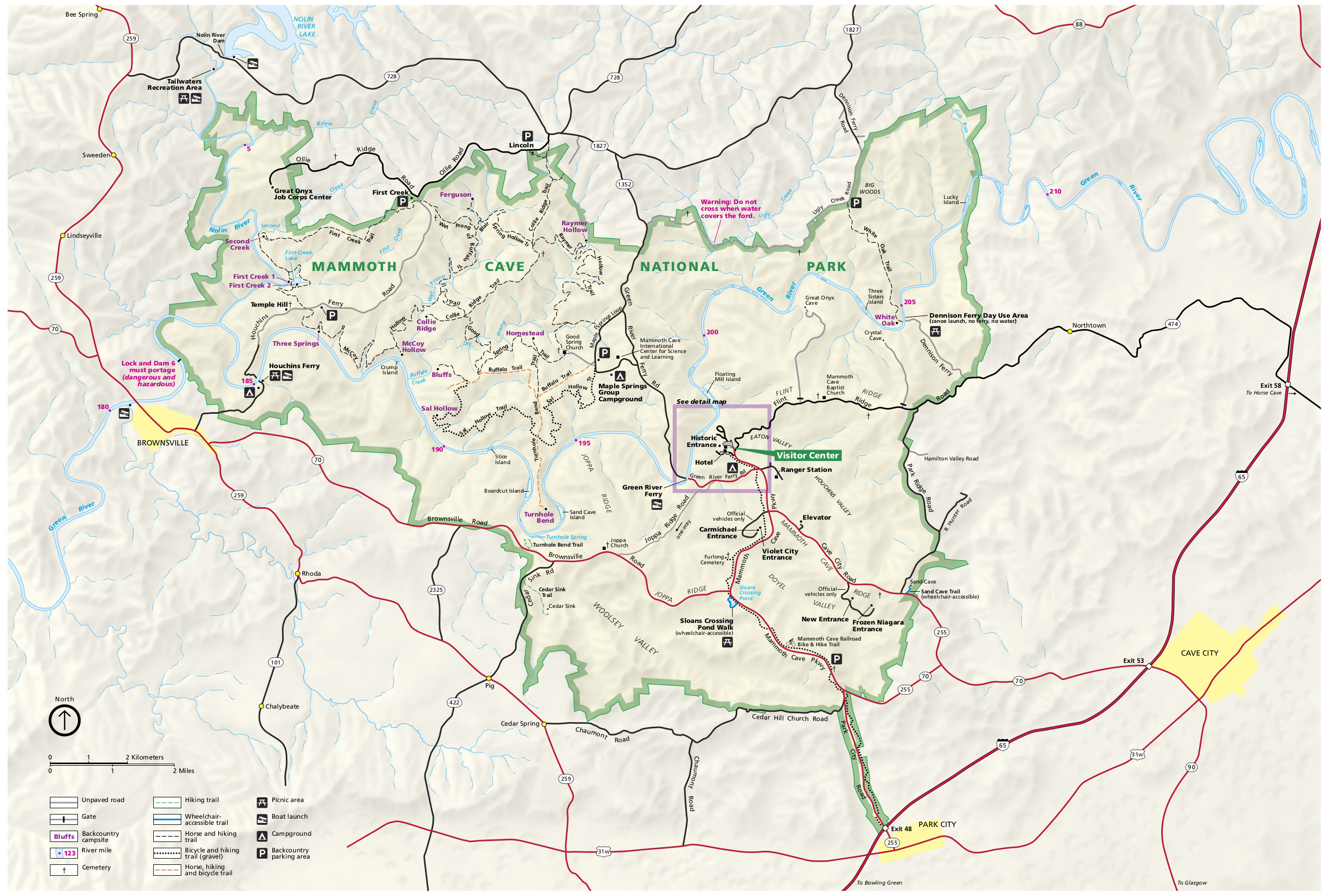 Mammoth Cave Maps Just Free Maps Period 9947