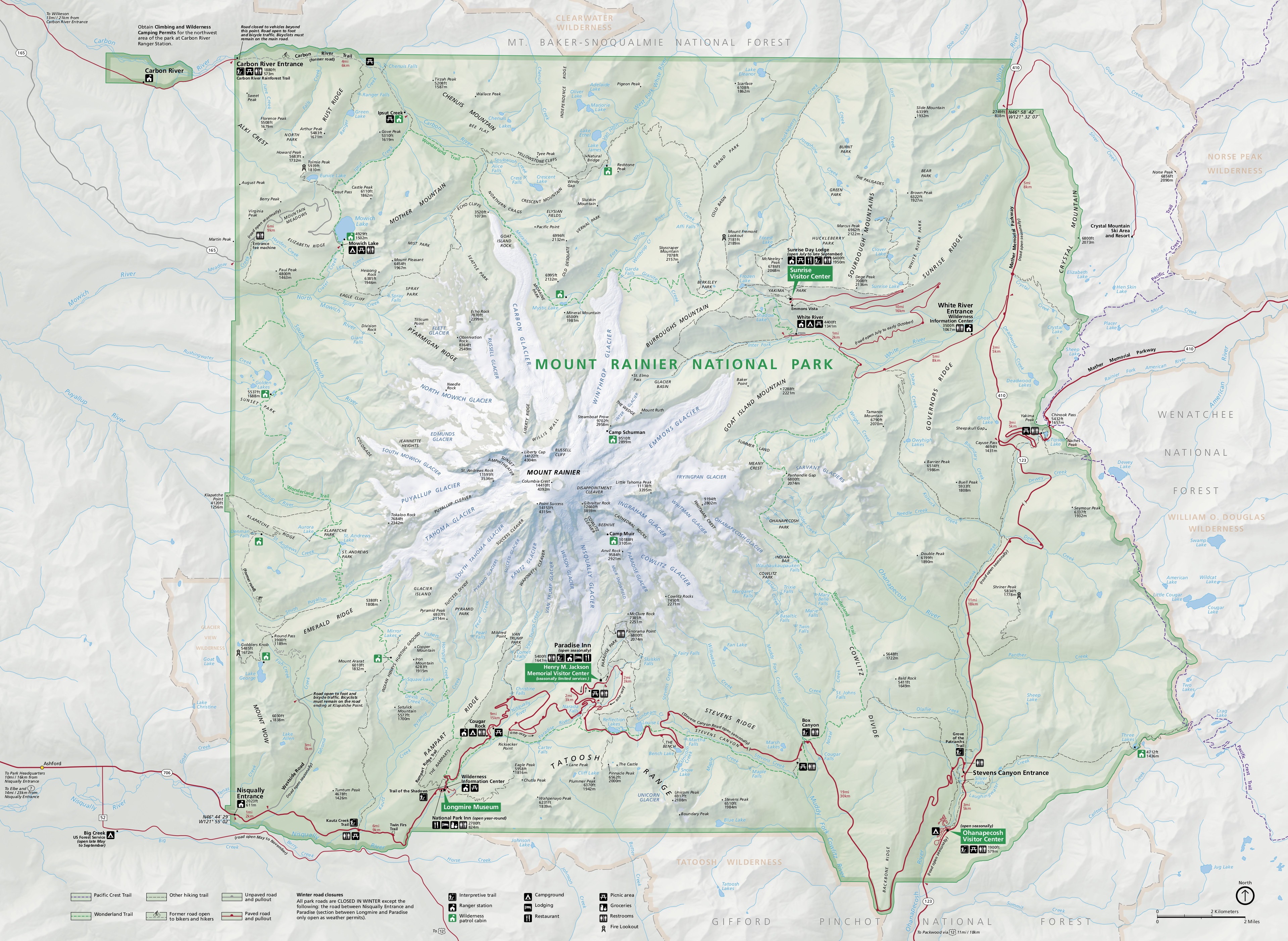 Mount Rainier Maps | NPMaps.com - just free maps, period.