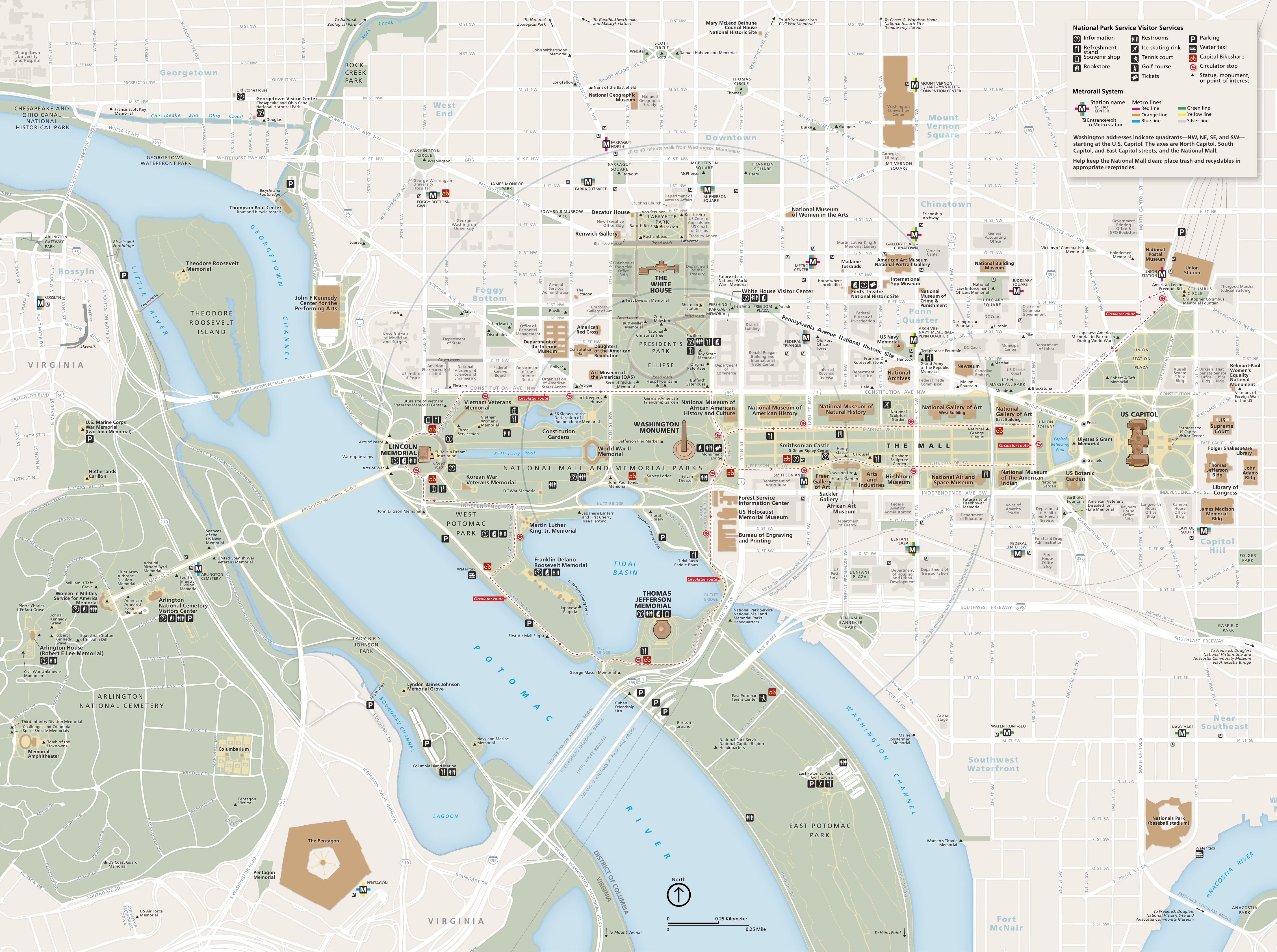 Washington Dc Map Pdf National Mall Maps | Npmaps.com - Just Free Maps, Period.