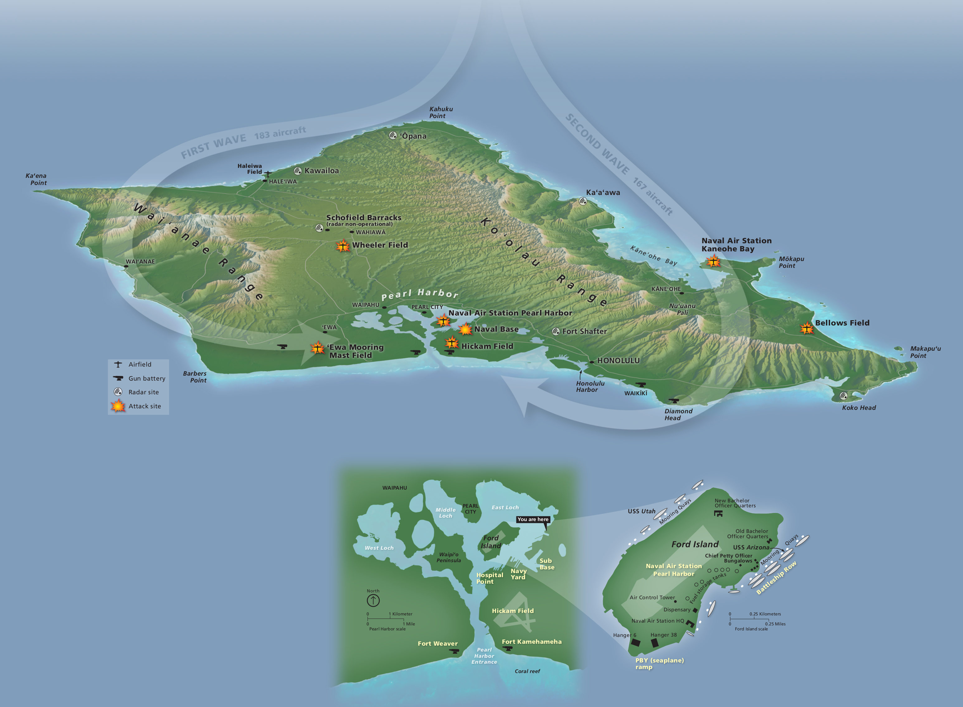 honolulu pearl harbor map