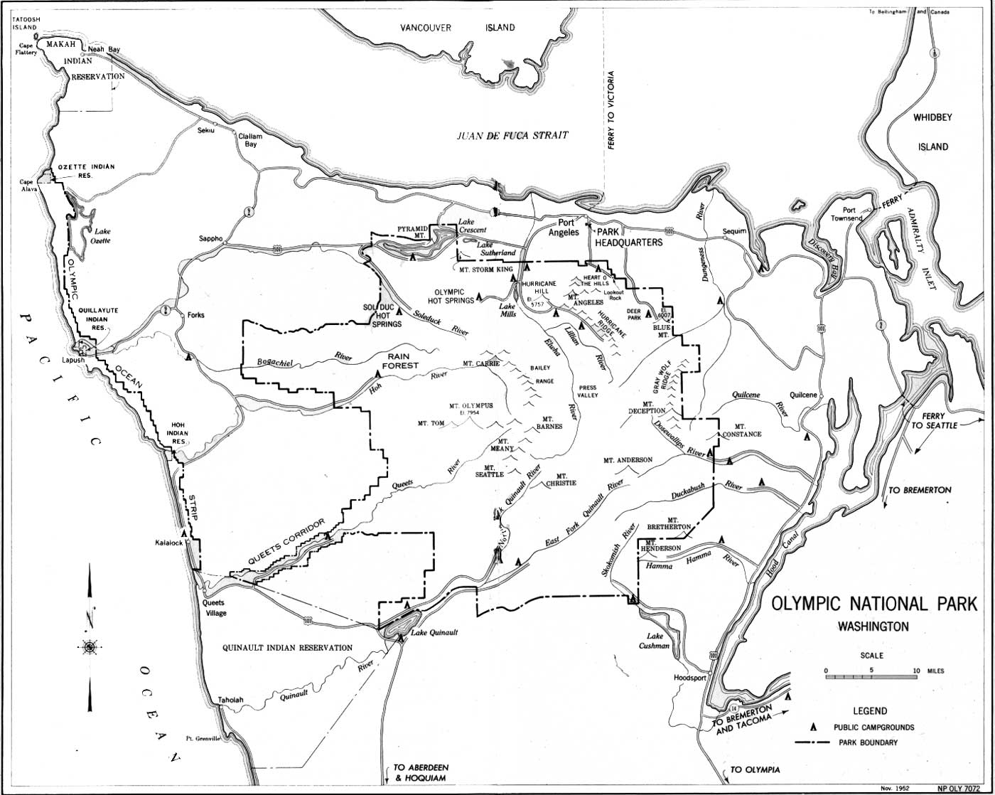 olympic mountains map