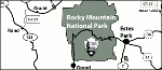 Rocky Mountain National Park regional road map