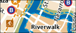 San Antonio Riverwalk map