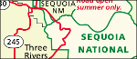 Sequoia and Kings Canyon regional map