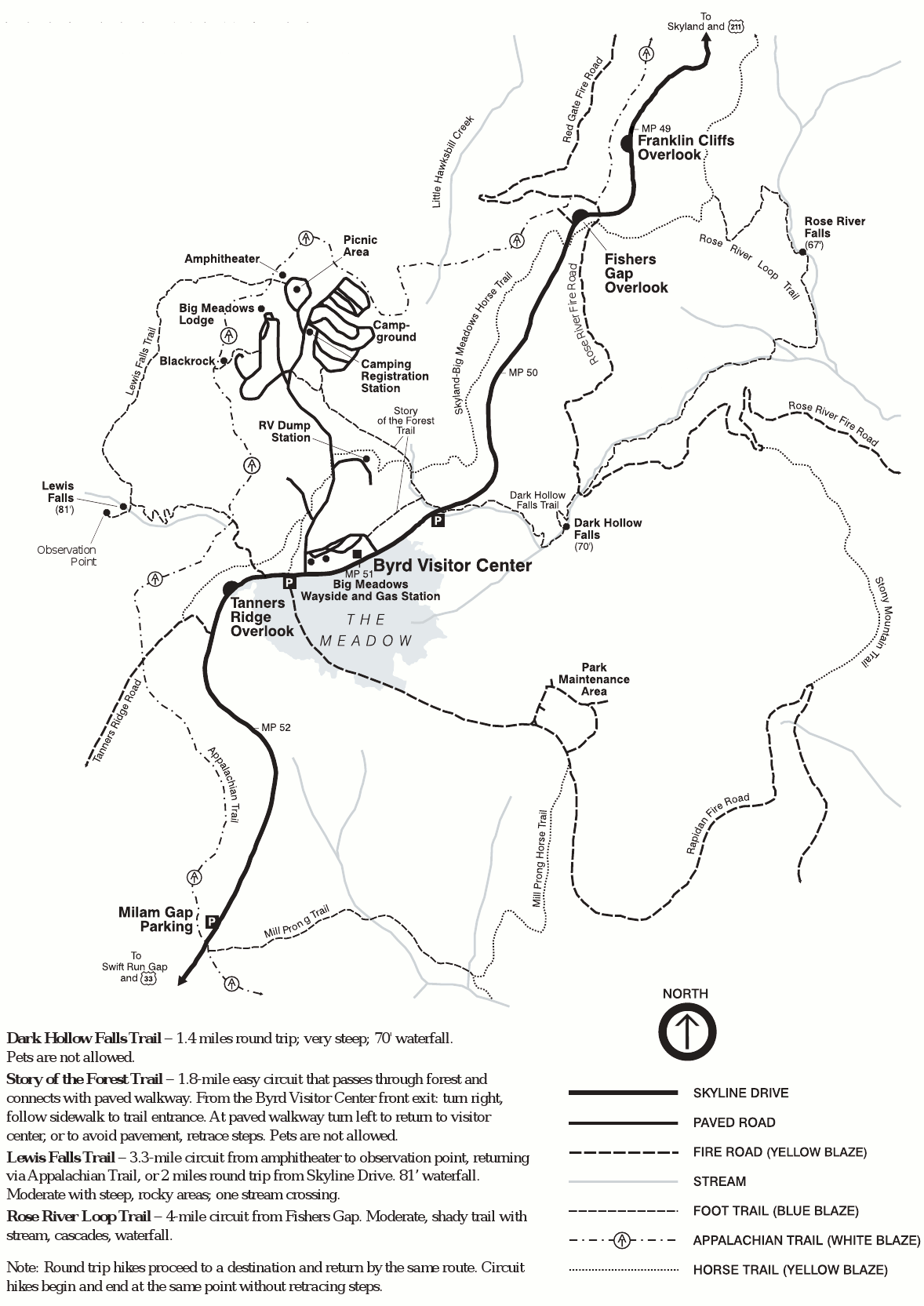 Big Meadows Campground Map Splash