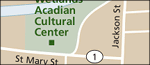 Wetlands Acadian Cultural Center map