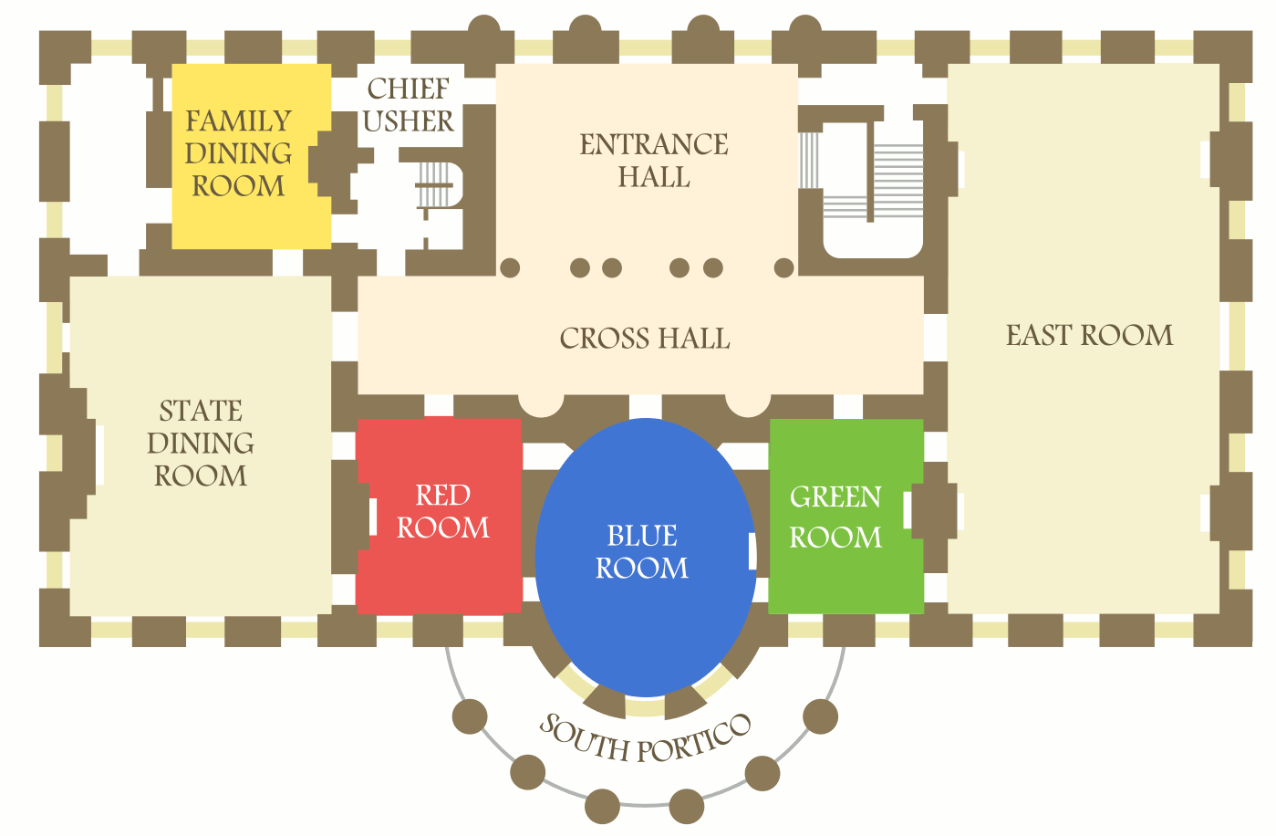 inside the white house map