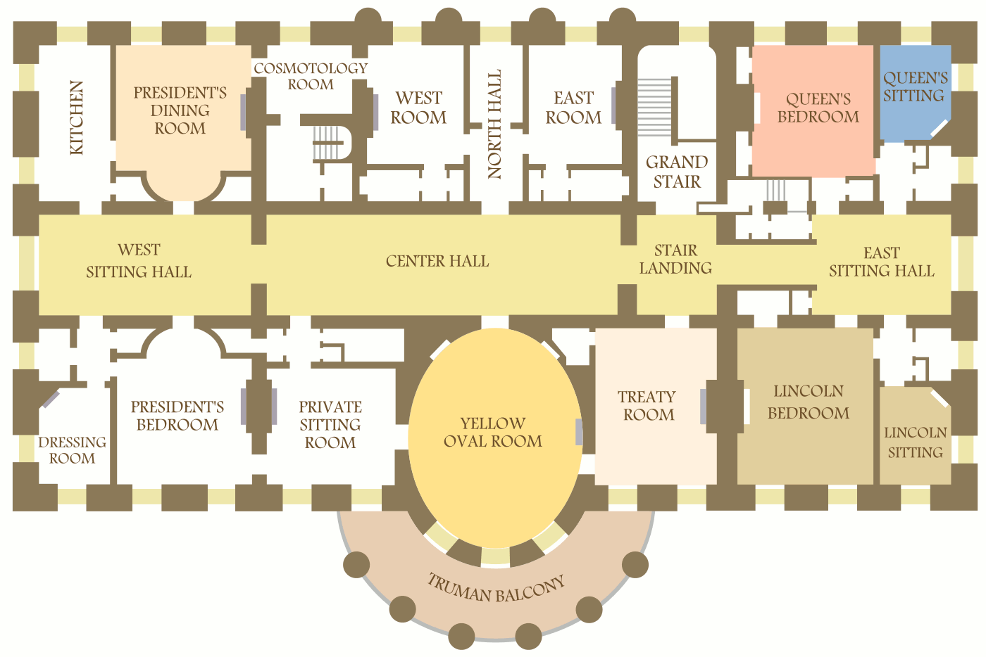 inside the white house map