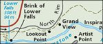 Yellowstone National Park Canyon Village map thumbnail