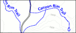 Yellowstone Canyon area winter trails map