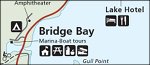 Yellowstone National Park Fishing Bridge Lake Village map thumbnail