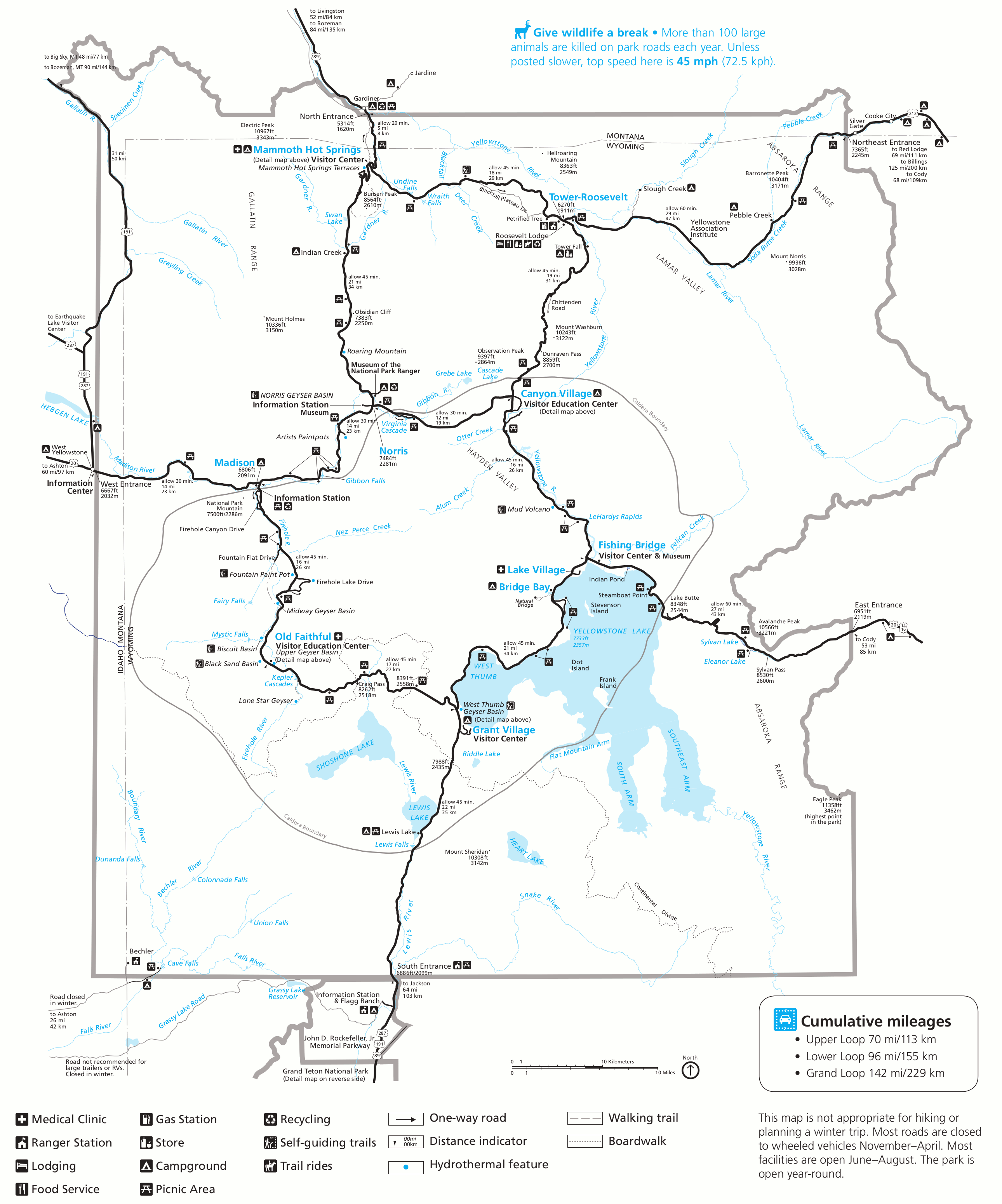 Yellowstone Maps NPMaps com just free maps period