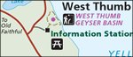 Yellowstone National Park West Thumb and Grant Village map thumbnail