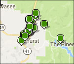 Interactive Yosemite Oakhurst lodging map