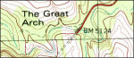 Zion Canyon south topo map
