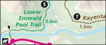 Zion National Park Emerald Pools trail map thumbnail