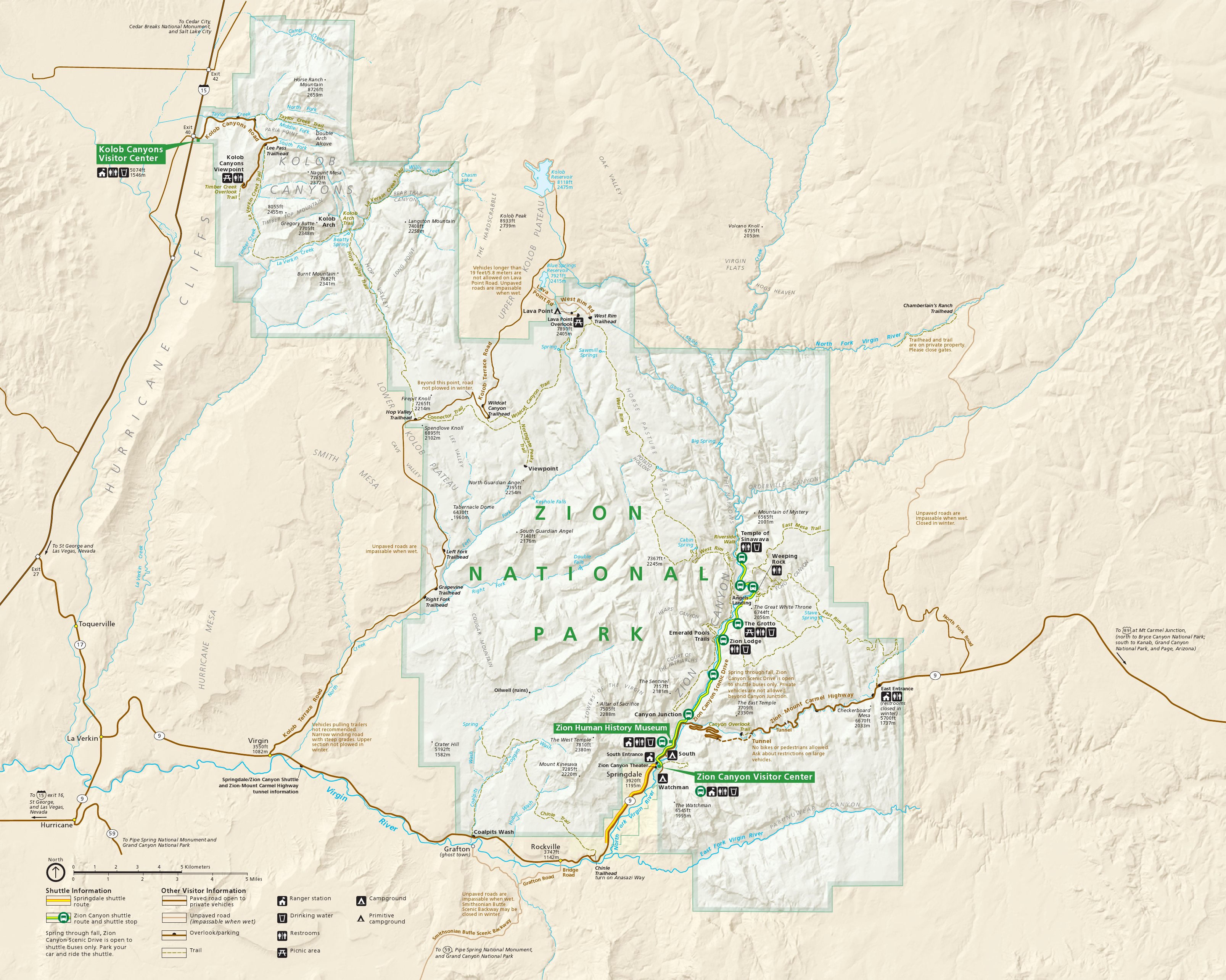 Fallout: New Vegas, Interactive map of Zion Canyon