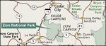 Zion National Park regional map thumbnail
