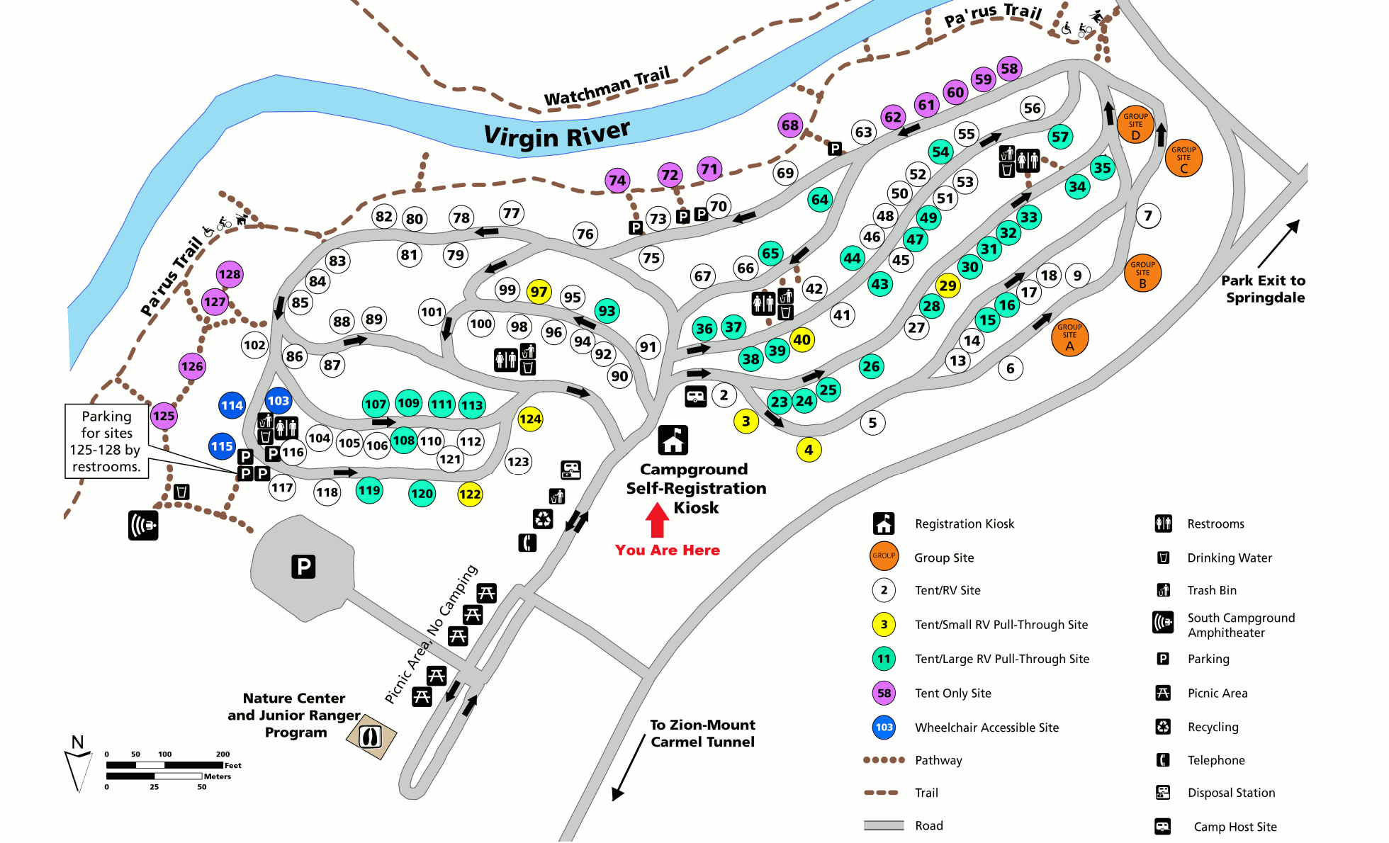 This is a map of South Campground (300 kb)