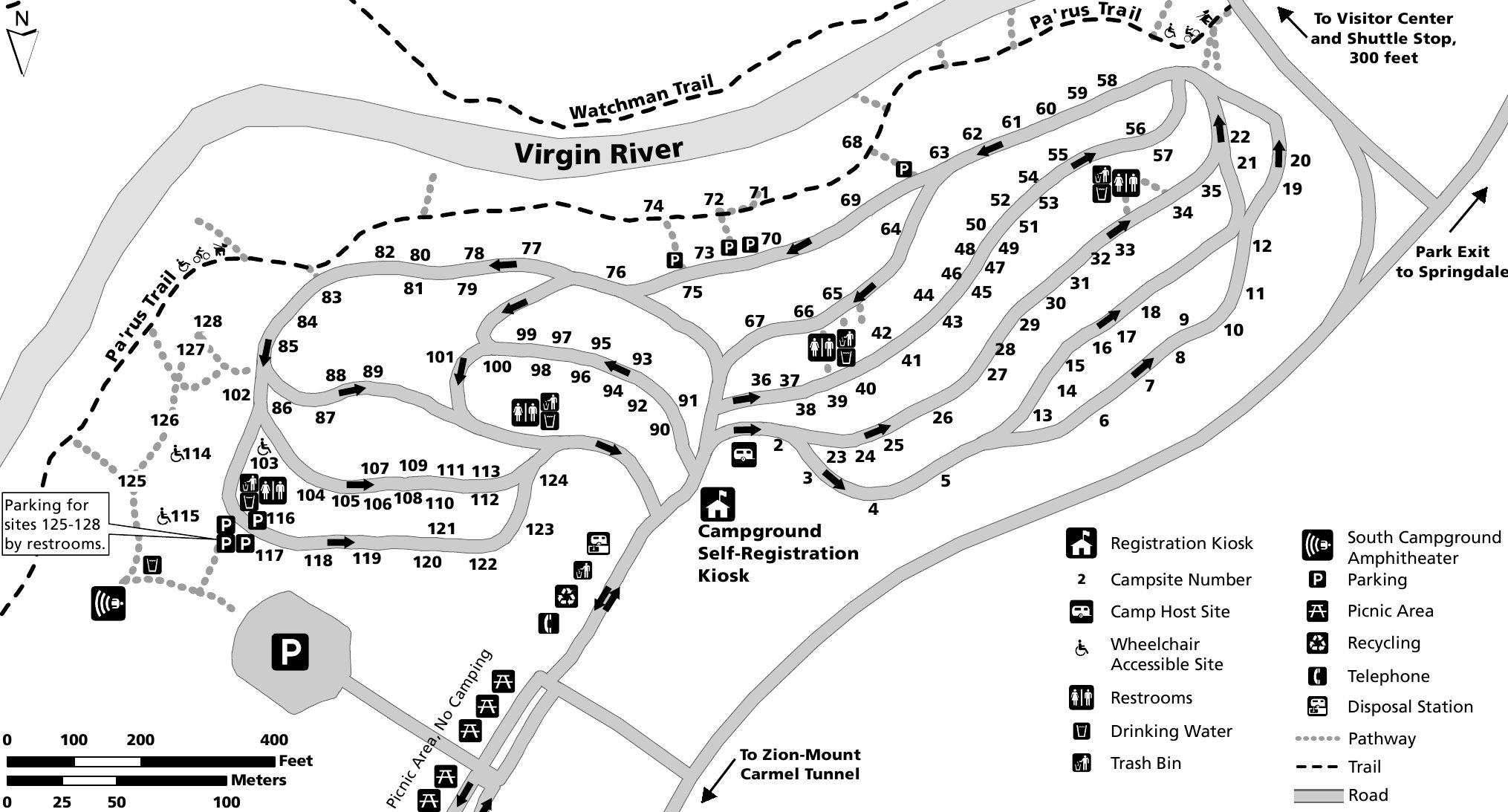 Zion Canyon Campground And Rv Resort Map - Map of world