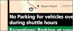 Bryce Canyon oversize vehicle parking map