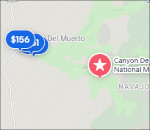 Canyon de Chelly lodging map