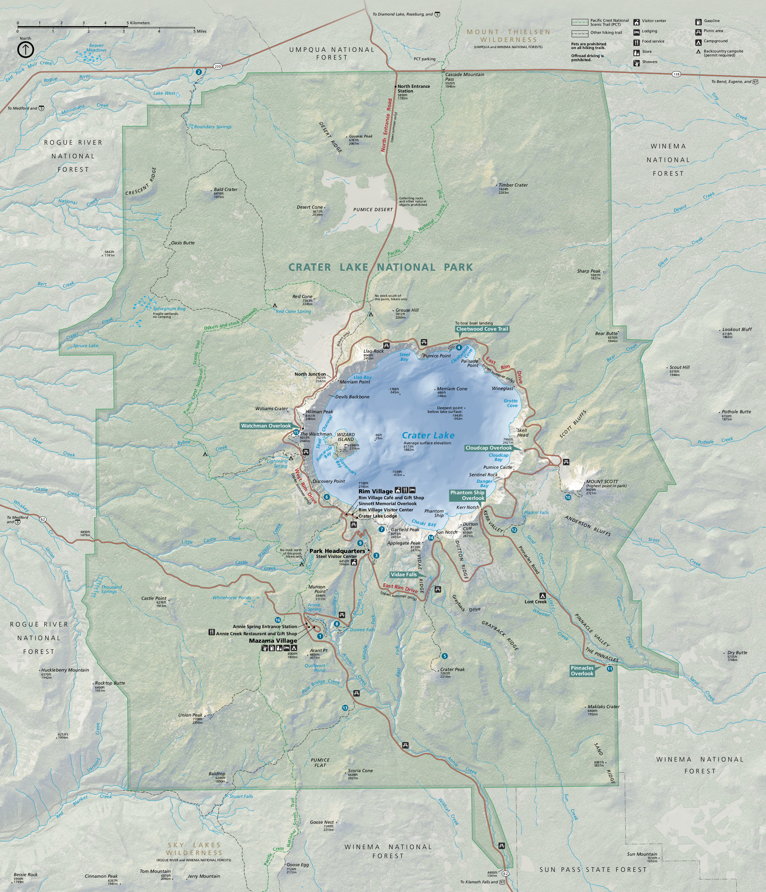 File:NPS crater-lake-map.jpg - Wikimedia Commons